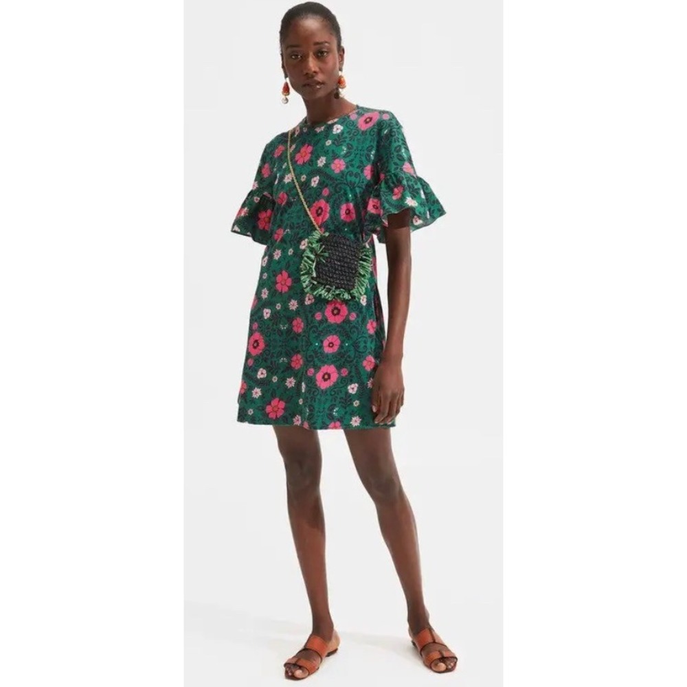 La DoubleJ Walk The Dog Heckfield Verde Cotton Dress Estimated L